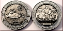 40 Years Man On The Moon -EARTH- Antique Silver